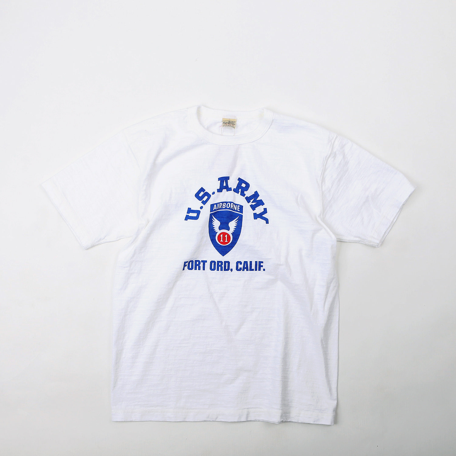 LOOPWHEEL T-SHIRT &quot;11th AIRBORNE DIVISION&quot; (White)