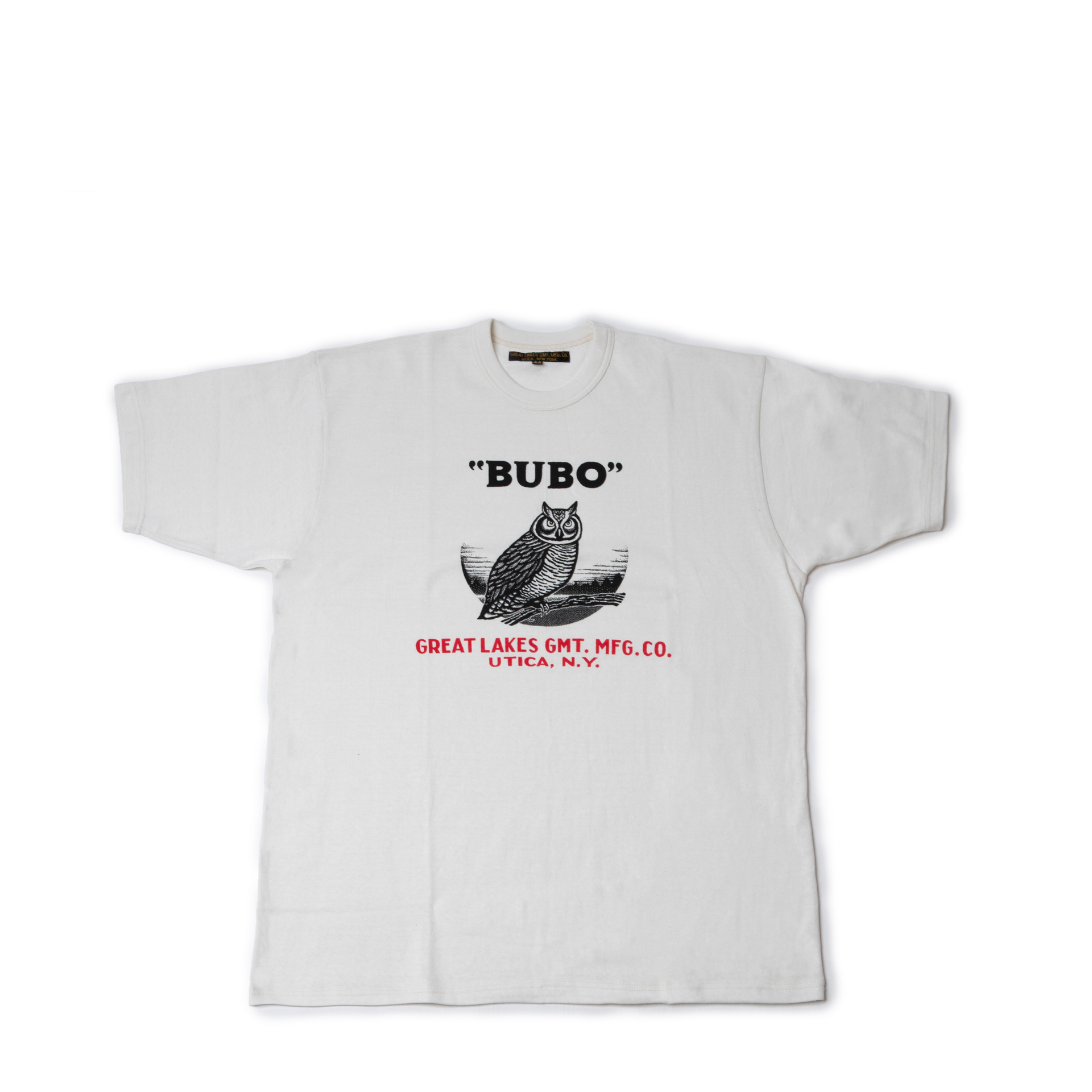 [GREAT LAKES GMT. MFG. Co.] Short Sleeve Tee &quot;BUBO &quot; (Off White)
