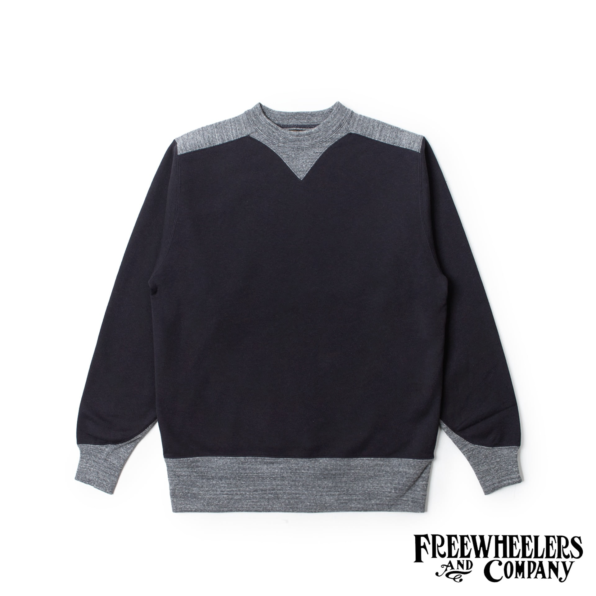 [POWER WEAR]  SPECIAL HEAVY WEIGHT  “ATHLETIC SWEAT SHIRT”  (Jet Navy X Grained Gray)