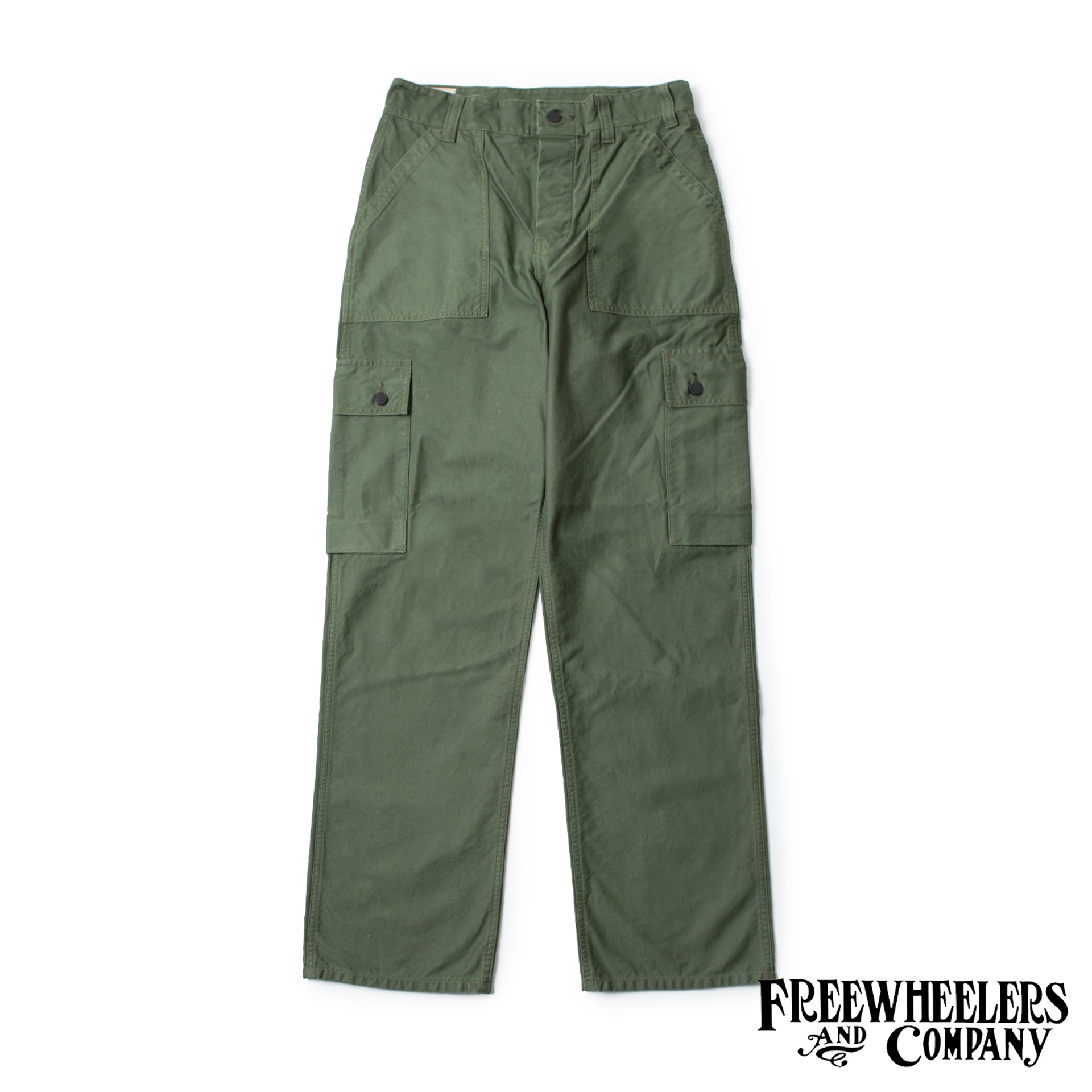  [UNION SPECIAL OVERALLS]   Military Trousers  “COMBAT UTILITY TROUSERS”  (Olive Green)  (5/3 Open)