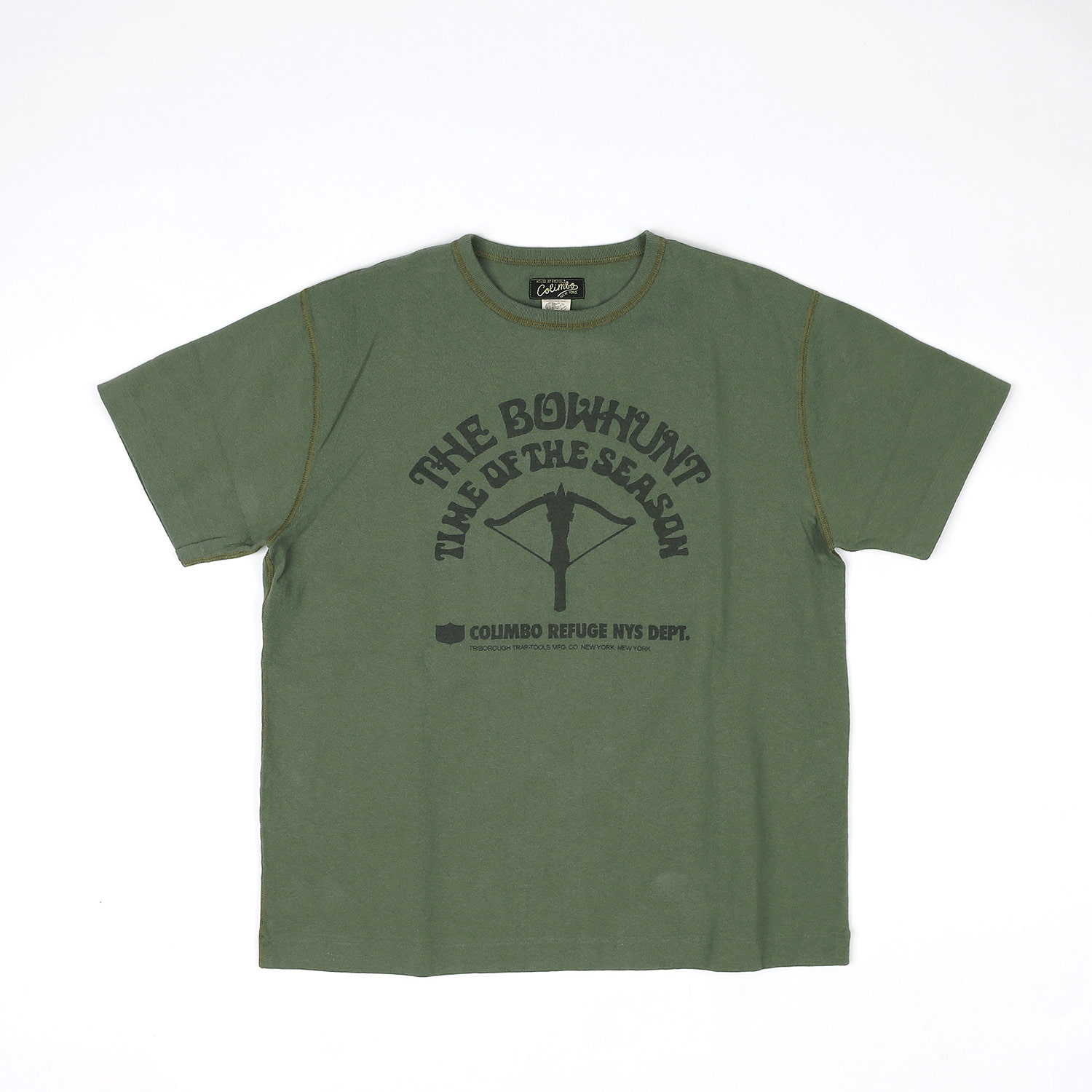 Heavy Weight Jersey3 Needle T-Shirt&quot;THE BOW HUNT&quot;(Olive)