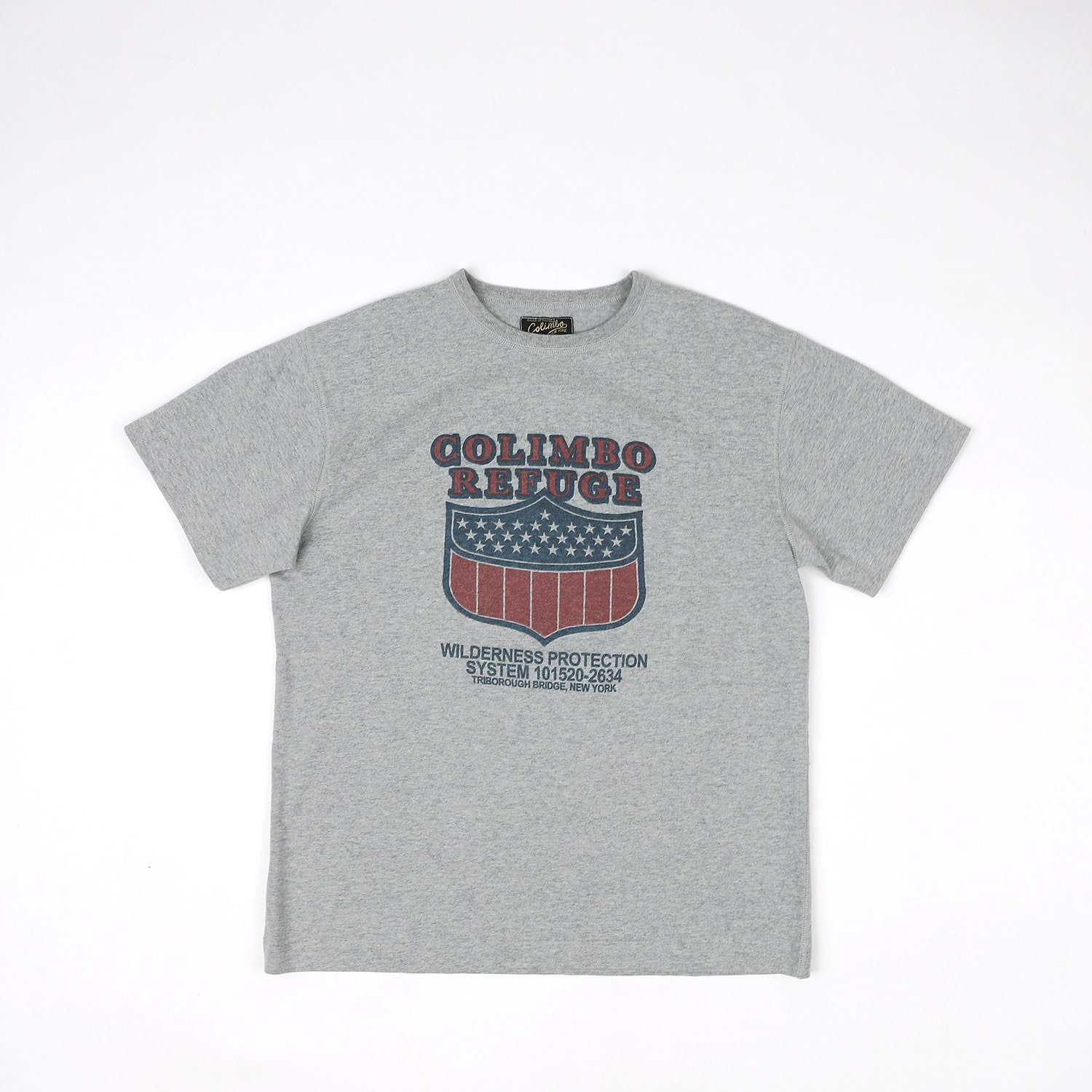 Heavy Weight Jersey3 Needle T-Shirt&quot;COLIMBO REFUGE&quot;(Gray)