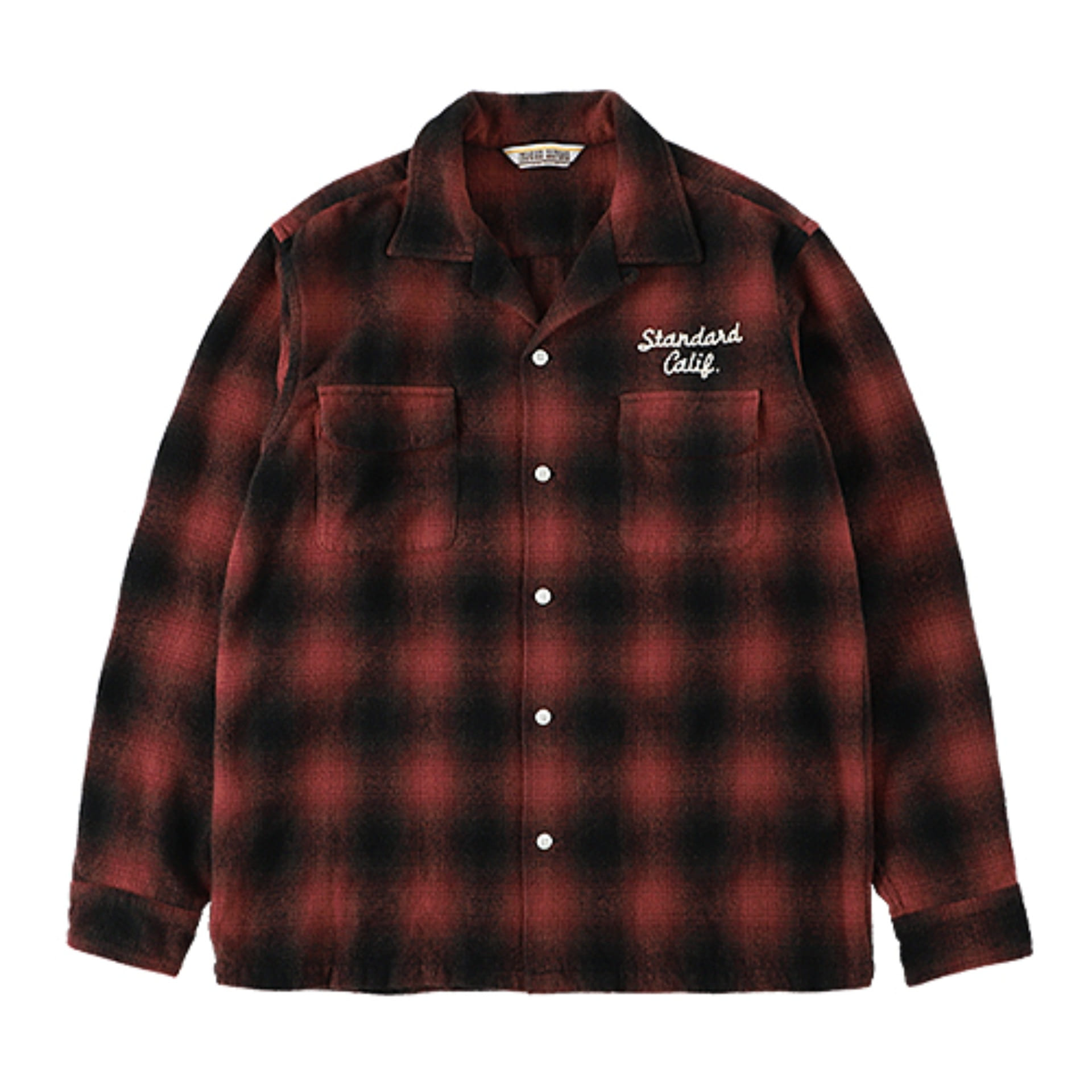 SD Ombre Check Wool Shirt (Red)