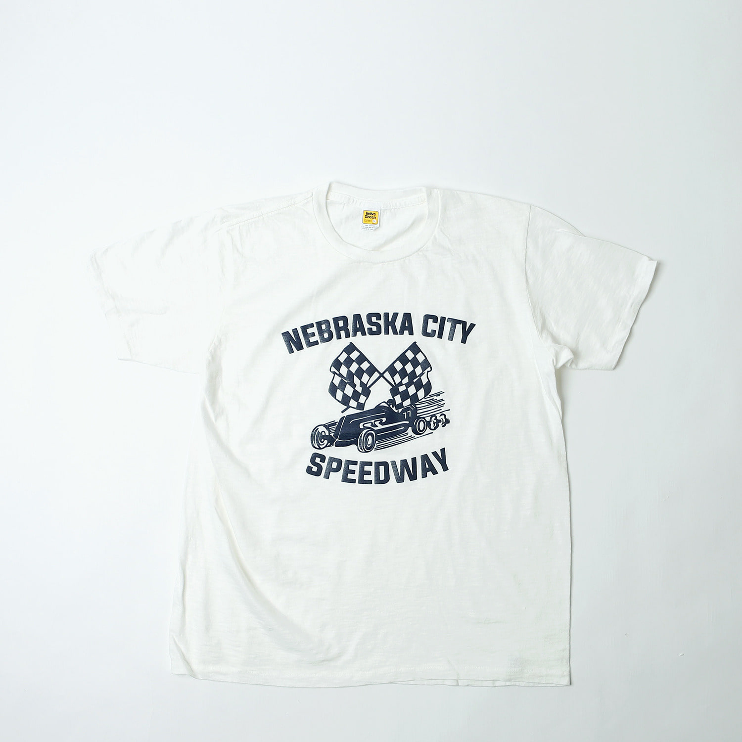 Loopwheel NEBRASKA CITY Short Sleeve T-Shirts (White)