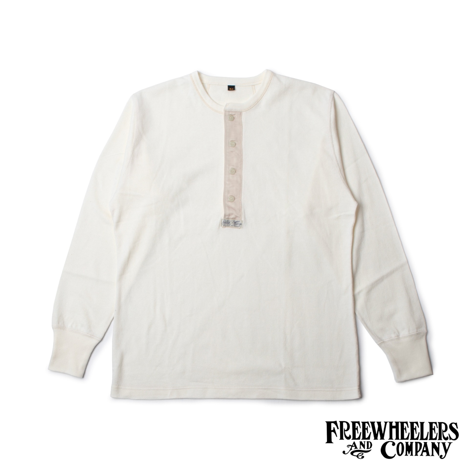 [Power Wear]LONG SLEEVE SHIRTS &quot;HENLEY NECK&quot; (Off White)